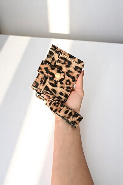 Classbag Kadın Leopar Anahtarlık Detaylı Kartlık
