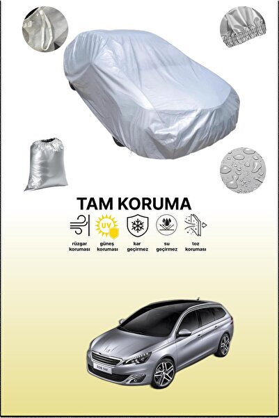dokaca Gray Peugeot 308 Sw Gt 2014 - 2017 Compatible Car Cover, Car Tarpaulin...