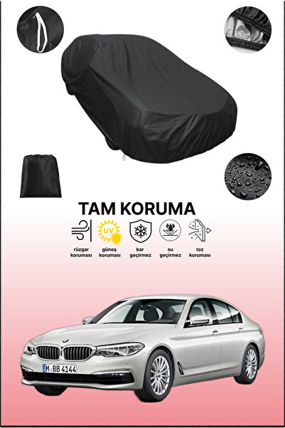 dokaca غطاء سيارة متوافق مع سيارة بي إم دبليو 5 سيريز (520I) باللون الأسود، غطاء واقي، غطاء سيارة