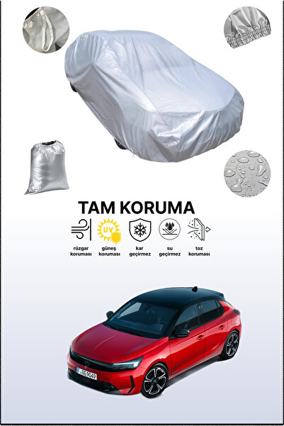 dokaca غطاء سيارة متوافق مع أوبل كورسا إف باللون الرمادي، غطاء سيارة، غطاء واقي