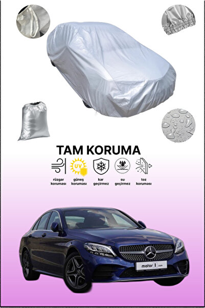 dokaca Gri Mercedes C Serisi (C 200) Uyumlu Oto Branda, Araba Brandası, Koruy...