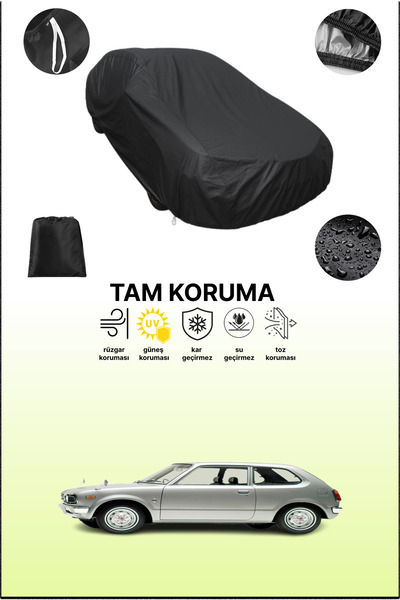 dokaca غطاء سيارة متوافق مع هوندا سيفيك سوداء ذات 3 أبواب 1972 - 1979، غطاء و...