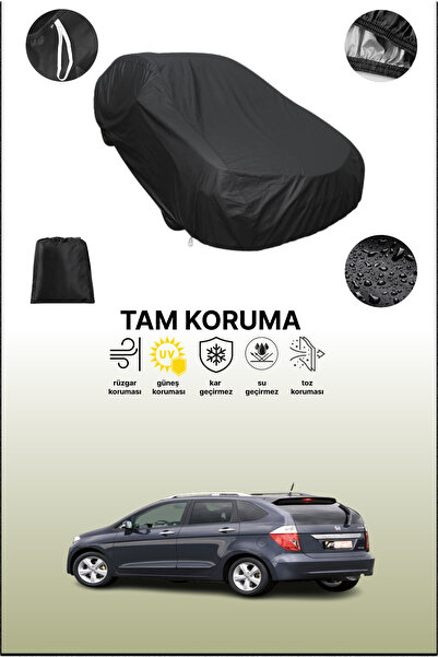 dokaca Black Honda Fr-V / Edix 2004 - 2007 Compatible Car Tarpaulin, Protecti...