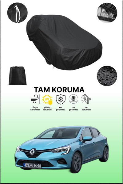 dokaca غطاء سيارة متوافق مع رينو كليو 2019 - 2021 باللون الأسود، غطاء واقي، غ...