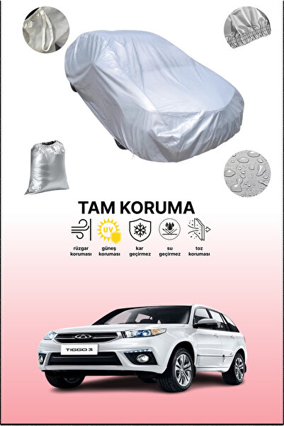 dokaca غطاء سيارة رمادي متوافق مع شيري تيجو 3، غطاء سيارة، غطاء واقي