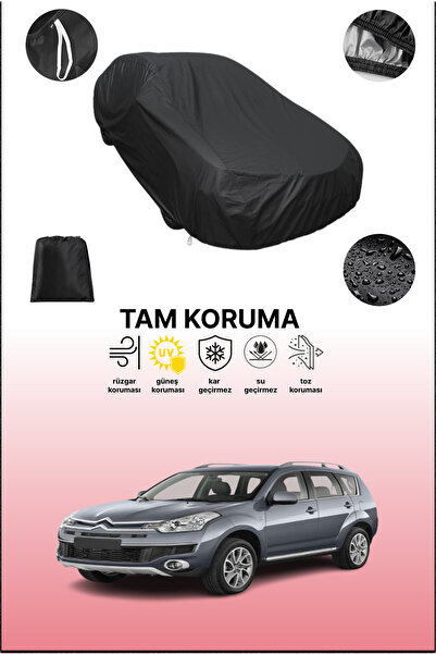 dokaca غطاء سيارة متوافق مع سيتروين سي-كروسير 2007 - 2012، لون أسود، غطاء واق...