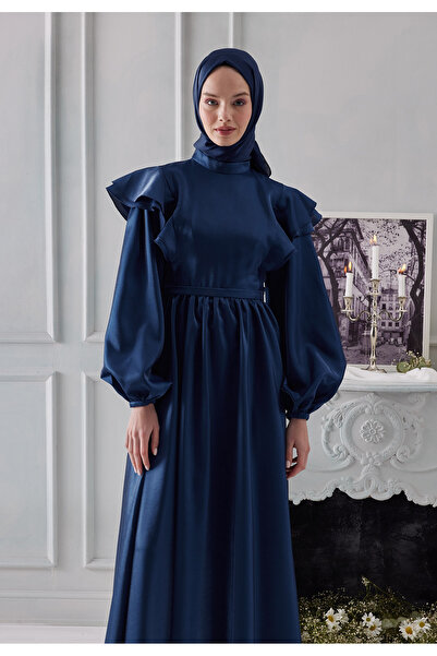 Fresh Janjanlı Şal Gece Mavısı