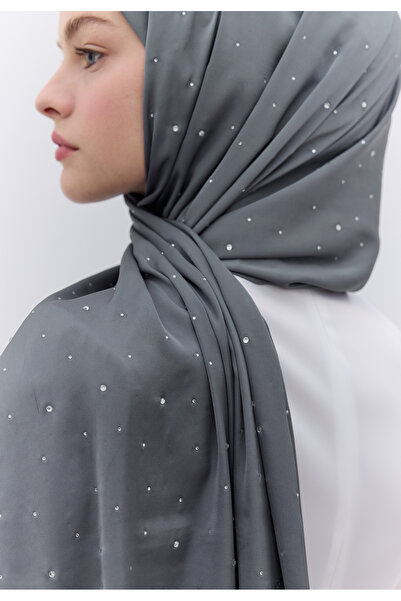 Fresh Silky Shawl with Fume Strass Stones