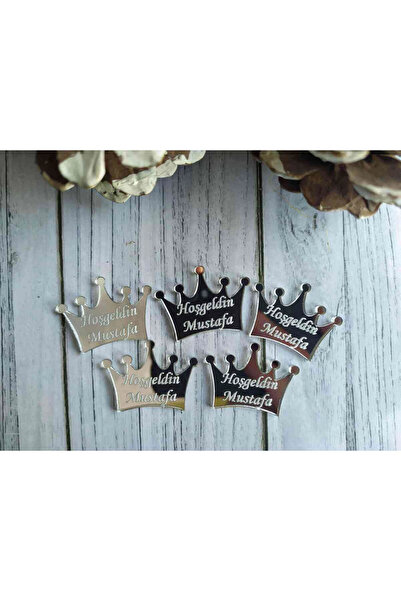 RetroLazer Pleksi Süslemesiz İsimlik Etiket,Düğün,Kına,Söz,Nişan,Magnet 25 Ad...