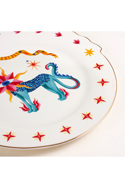 Zsa Zsa Zsu Luohu Porselen Pasta Tabağı 20 Cm Renkli