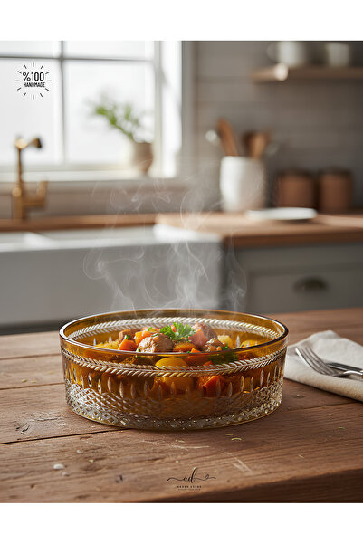 AKDEN STORE وعاء زجاجي ملون للديكور الكريستالي / وعاء تقديم أدوات المائدة / وعاء سلطة