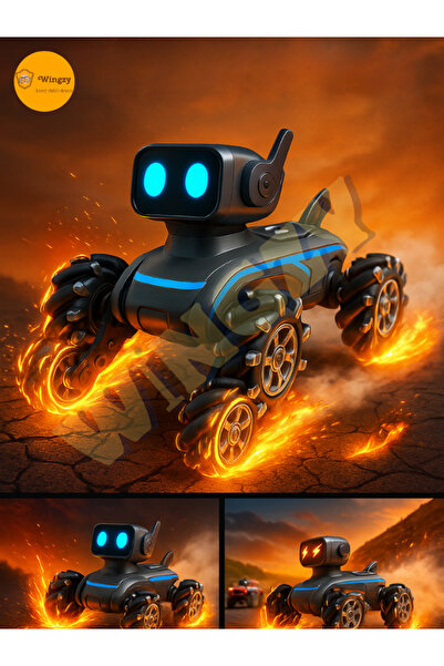 Wingzy Akıllı Robot Köpek – Şarjlı, Uzaktan Kumandalı, Bilekten Kontrollü, 8 Tekerlekli Araç