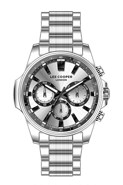 Lee Cooper Original Functions White Dial Men's Wristwatch with Active Calendar Bracelet Gift