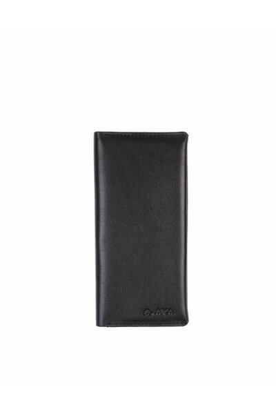 Aka Deri Leather Black Phone Holder Hand Wallet 822 1