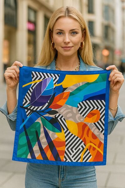 Axesoire 13741 Bandană multicoloră cu model mixt