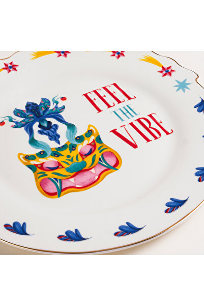 Zsa Zsa Zsu Luohu Porselen Pasta Tabağı 20 Cm Renkli