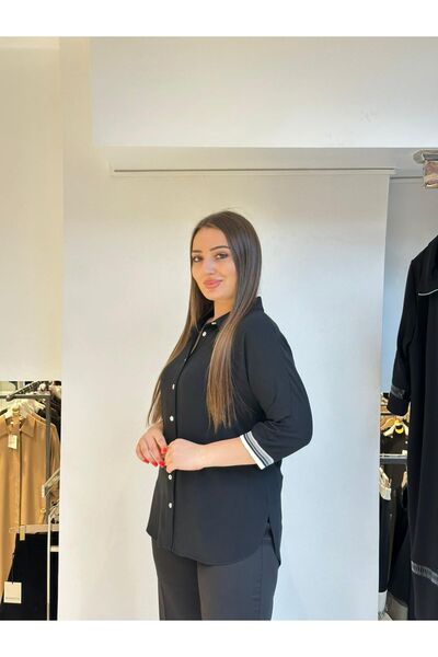 DE WHITES Large Size Three Quarter Sleeve Shirt 42002 Saks