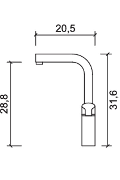 Pierre Cardin Boston Swan Sink Fitting Black