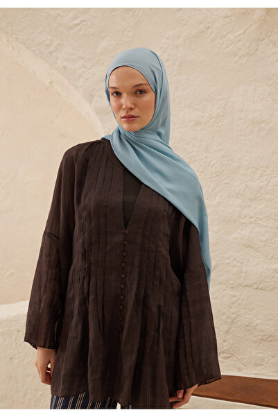 Fresh Light Blue Viscose Shawl - Rami