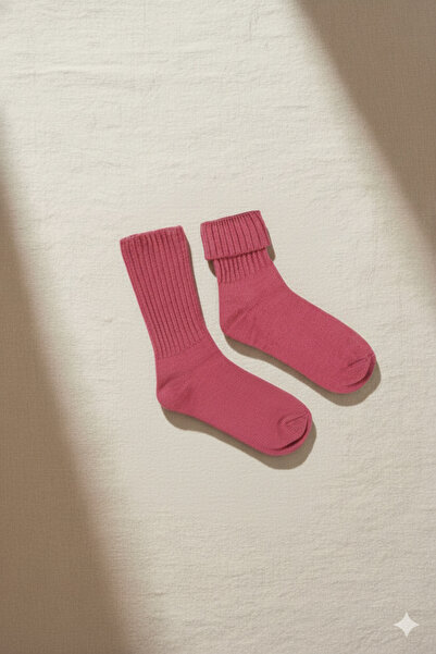 nettofit Trend Dried Rose Wool Scarf Beret 2 Pairs of Socks Combination