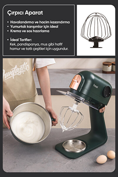 Fressi Hamur Yoğurma Makinesi Tam Döküm Demir Stand Mikser Mutfak Şefi FR-SM2503 Allegro