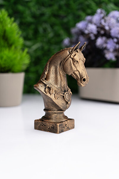 Makerpax At Büst Heykel – El Yapımı Dekoratif Figür 10cm – Masa Üstü Süs Eşyası