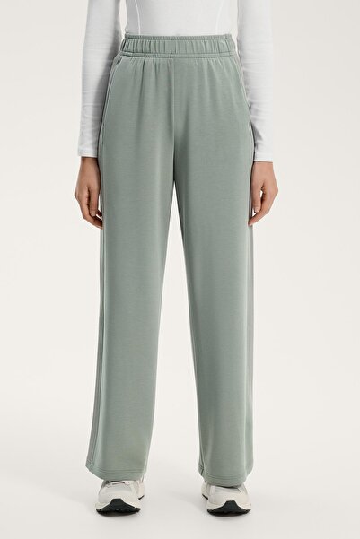 Oysho Modal içeren yumuşak dokulu yanları rib detaylı düz kesim pantolon