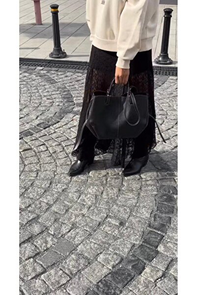 RumyaCollection Γυναικεία τσάντα Pinterest μεγάλου μεγέθους με κλείσιμο με μαγνήτη, μαύρη