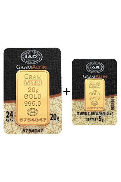 Tuğrul Kuyumculuk 25 Gram (20+5) Külçe Gram Altın 24 Ayar