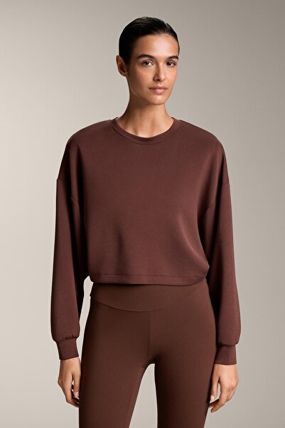 Oysho Crossover back crop sweatshirt with modal