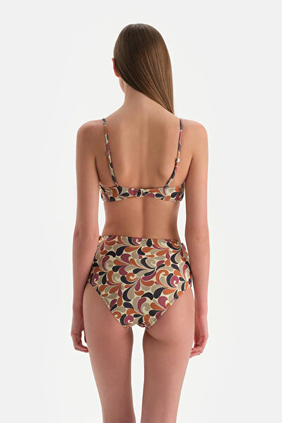 Dagi Kahverengi Yüksek Bel Bikini Alt