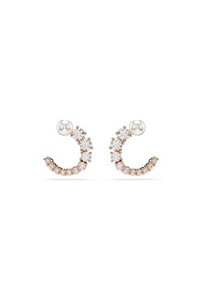Swarovski 5692264 Küpe Matrıx:Pe Stud Whıte/Ros