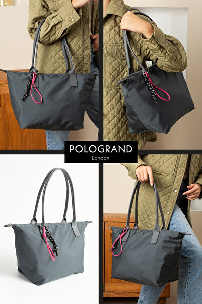 POLOGRAND London Original Large Volume Waterproof Parachute Fabric Shopper Trendy and Stylish Large Size Shoulder and Arm Bag
