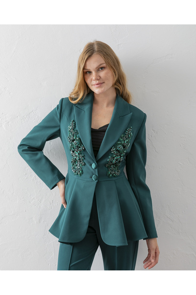 VUNTAL Hand Embroidered Volanli Blazer with Trousers Double Suit