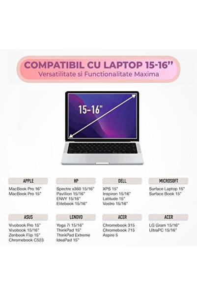 Timebox Portable Laptop Bag, 14'', 15'', 16" inch, for Notebook, Ultrabook, interior lined with microfiber,