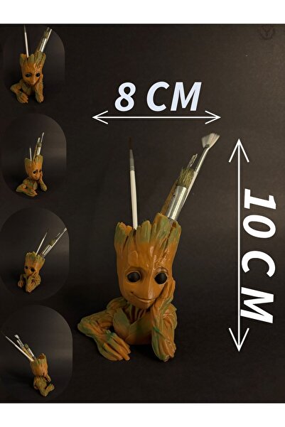 Genel Markalar Guardians Of The Galaxy Groot, Kalemlik Ve Saksı, Kırılmaz, Kalp Yapan Groot, Hediye Figür