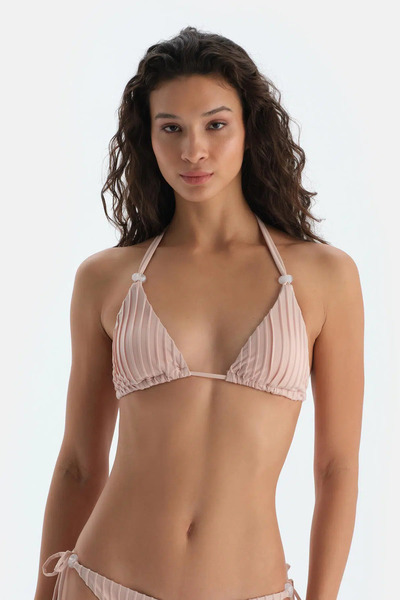 Dagi Ekru Üçgen Küçük Bikini Üst