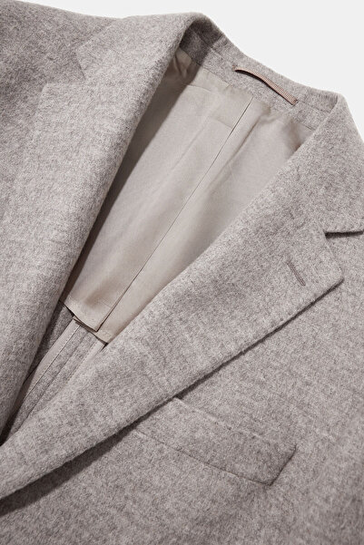 W Collection Beige Buttoned Wool/Cashmere Jacket