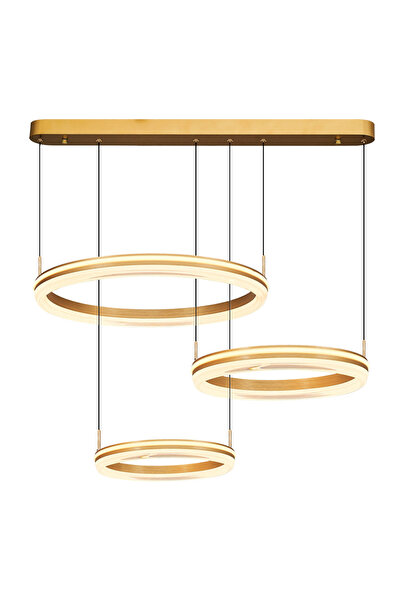 Özcan Aydınlatma 2730-3Ak-03 Seira 3'Lü Sarkıt 30+40+50 Sarı