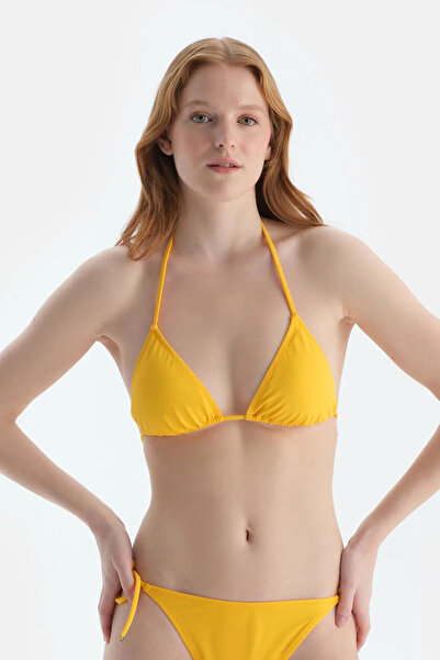 Dagi Sarı Üçgen Küçük Bikini Üst
