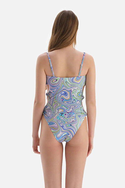 Dagi Lila - zöld pánt nélküli fürdőruha