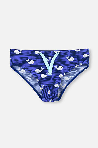 Dagi Sax Erkek ÇocukBalık Desenli Slip Mayo