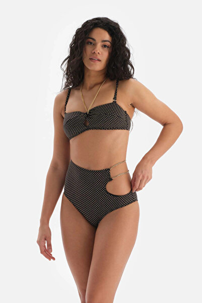 Dagi Black Strapless Bikini Top