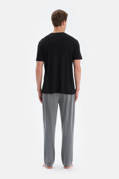 Dagi Tricou negru cu mânecă scurtă cu decolteu