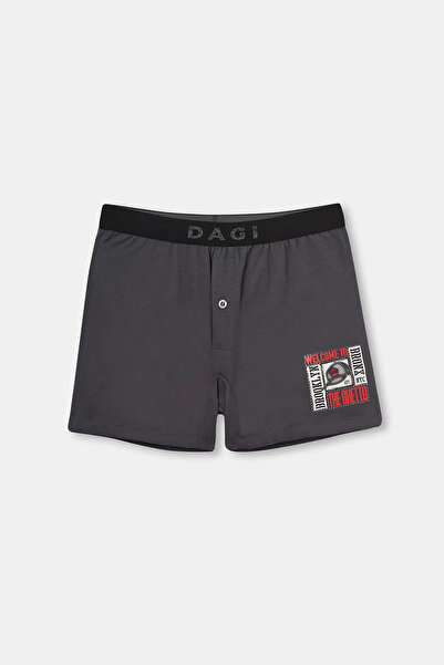 Dagi Bavlnené boxerky s antracitovou potlačou