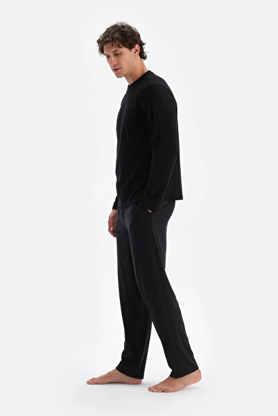 Dagi Antrasıt Boru Paça Örme Pantolon