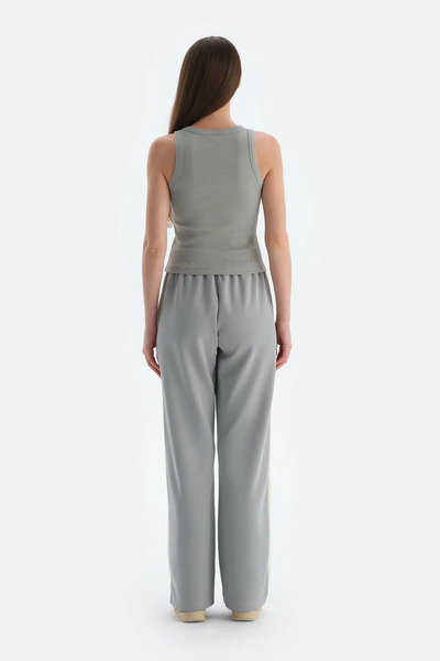 Eros Lemongrass Women's Modal Blend Pants with Side Stripe Detail