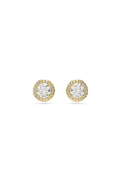 Swarovski 5686637 Küpe Una:Pe Stud Pave Whıte/Gos
