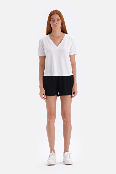 Dagi Black Linen Shorts