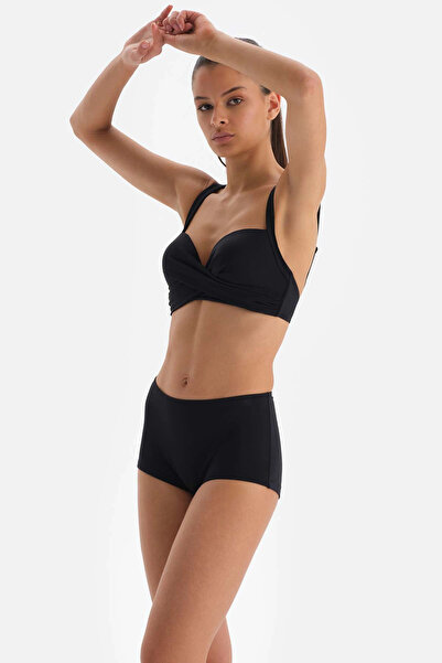 Dagi Black Covered Bikini Top